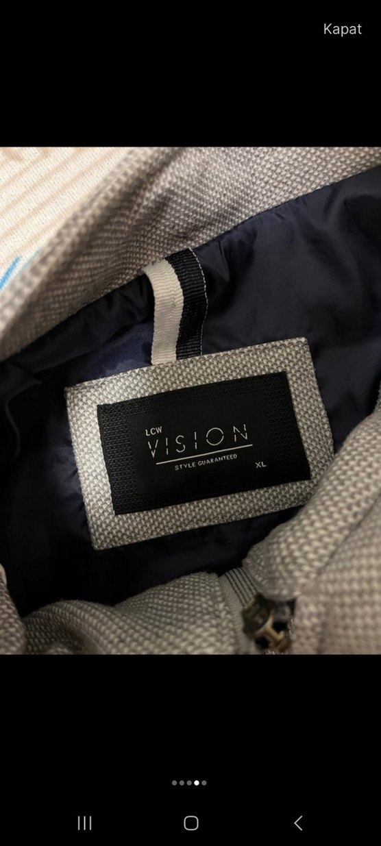 Gri Fermuarlı Erkek Günlük Ceket - Görsel 2