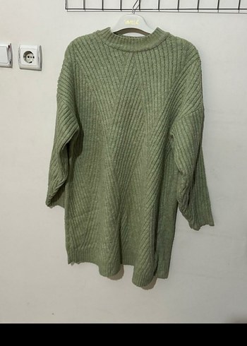 Kadın Kapalı Yaka Triko Midi Kazak - Görsel 2