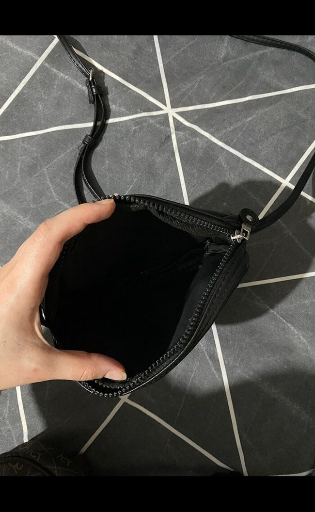 Siyah Deri Minimalist Kadın Çanta - Görsel 3