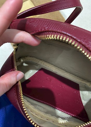 Bordo Deri Kadın Çanta - Görsel 2