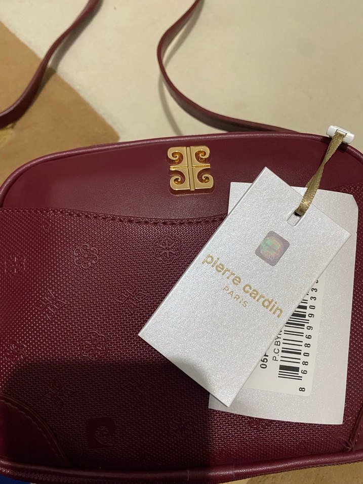 Bordo Deri Kadın Çanta - Görsel 4