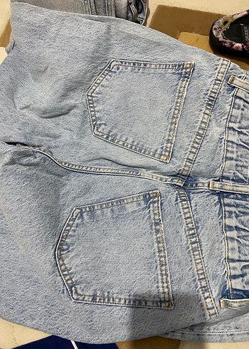 Kadın Gri Batik Desenli Bol Kesim Jean - Görsel 3