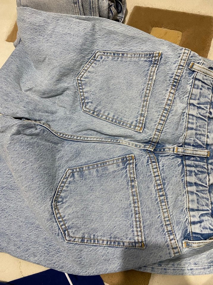 Kadın Gri Batik Desenli Bol Kesim Jean - Görsel 4