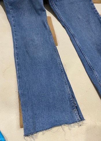Kadın Mavi Denim Midi Jean Pantolon - Görsel 3