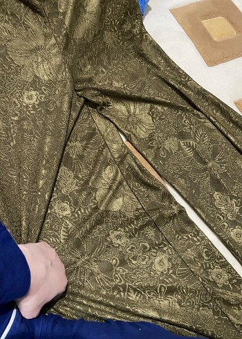 Kadın Kahverengi Parlak Midi Pantolon - Görsel 2