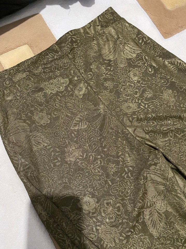 Kadın Kahverengi Parlak Midi Pantolon - Görsel 4