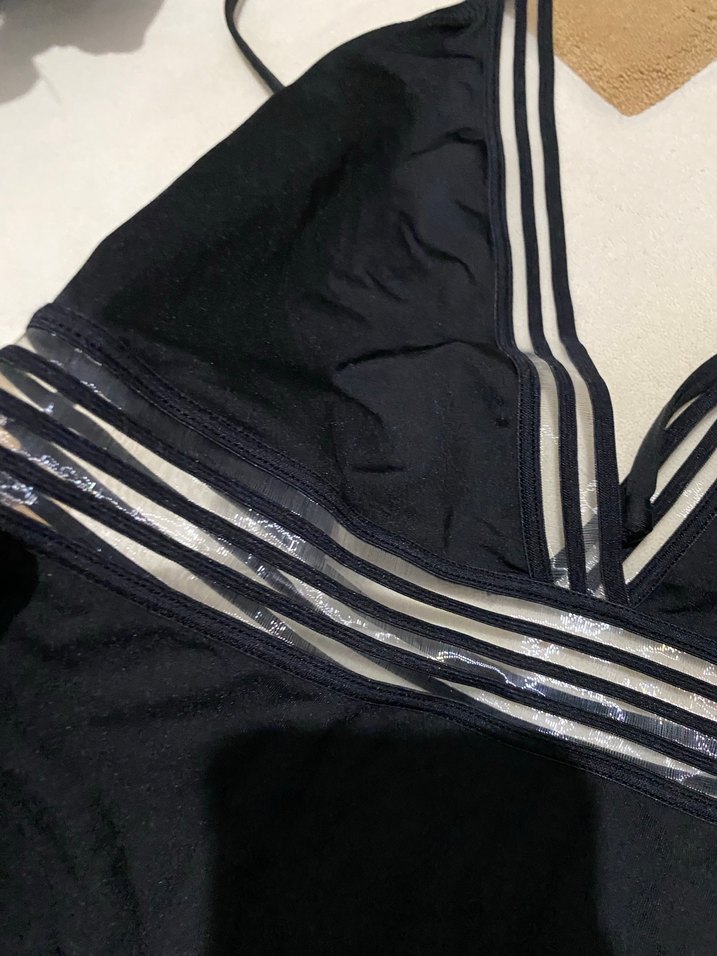 Siyah Strappy Kadın Mayo - Görsel 2