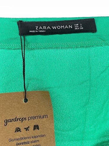 l Beden yeşil Renk Zara Bluz %70 İndirimli.