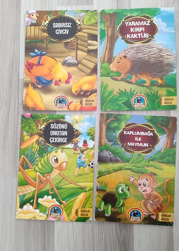 Çocuklar için 4 Kitap Seti: Hayvan Hikayeleri