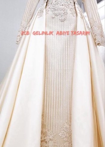 Gelinlik Yüksek Yakalı Vintage Prenses Gelinlik