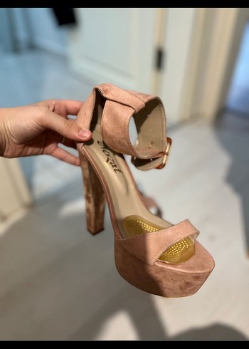 Pembe - pudra Platform Topuklu Kadın Ayakkabı