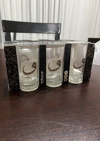 Desenli Cam 6'lı Bardak Seti