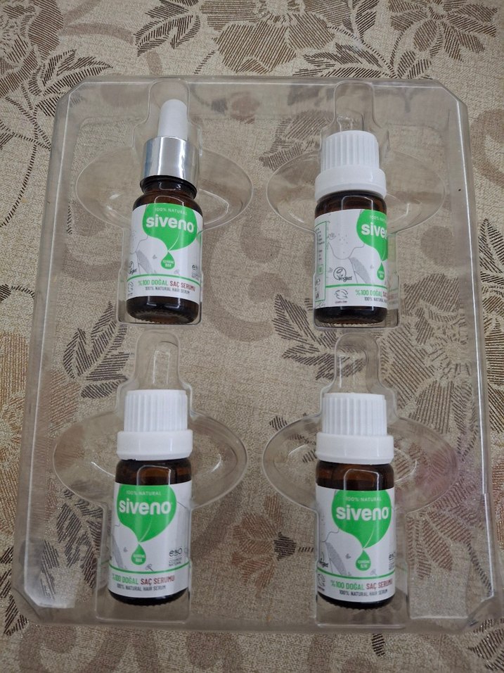 Siveno %100 Doğal Saç Serumu 4x10ml - Görsel 2