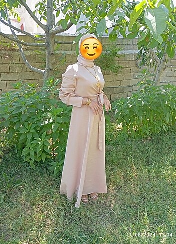 xl Beden beyaz Renk Tesettür abiye 