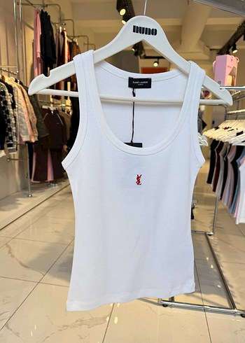 Siyah Baskılı Kadın Atlet Mini Kesim YSL - Görsel 2