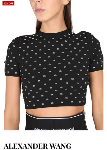 Kızlar için baskılı kısa kollu pembe tişört Alexander Wang - Görsel 2