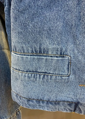 s Beden Prada Düğmeli Mavi Kadın Denim Ceket