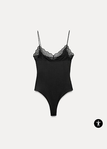 Zara Zara dantel şeritli body 