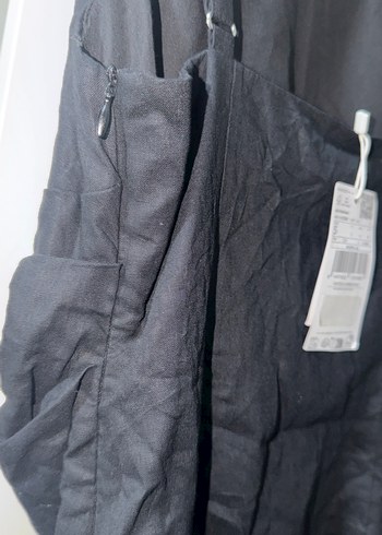 Siyah Kolsuz Keten Uzun Tulum - Görsel 10