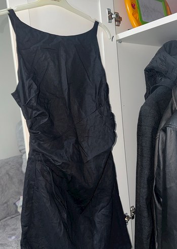 Siyah Kolsuz Keten Uzun Tulum - Görsel 4