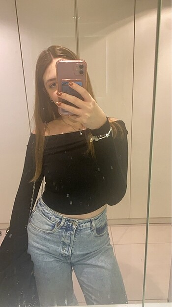 l Beden bershka siyah omzu açık üst