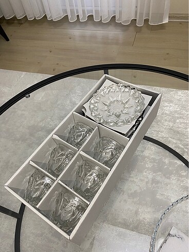 6 kişilik cam kahve fincan takımı - Görsel 2