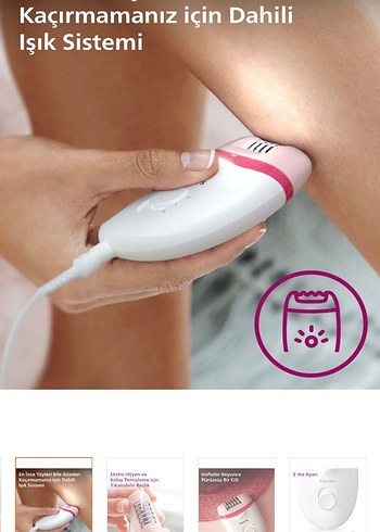 Philips BRE255/05 KabloluEpilatör ışıközelik,3Ek Parçalı,2HızAya - Görsel 3