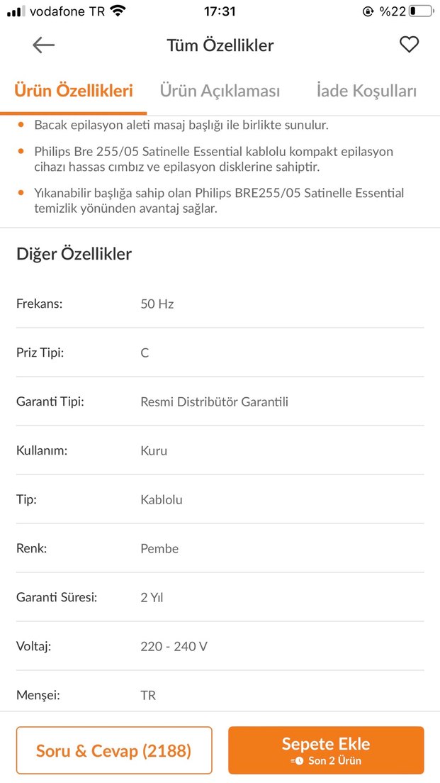 Philips BRE255/05 KabloluEpilatör ışıközelik,3Ek Parçalı,2HızAya - Görsel 5