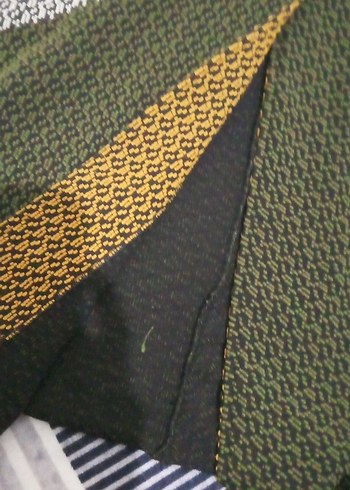 Bohem Desenli Boğazlı Triko Kadın panço - Görsel 4