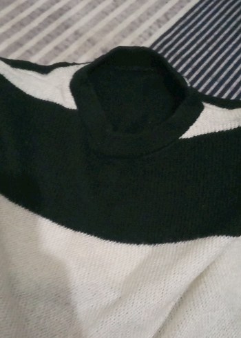 Çizgili Triko Kadın Kazak - Görsel 4