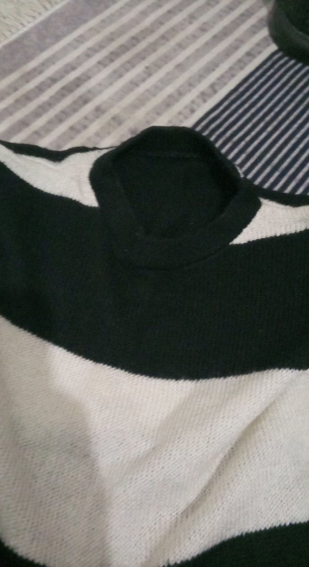 Çizgili Triko Kadın Kazak - Görsel 4