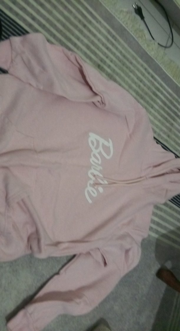 Pembe Kapüşonlu Kadın Sweatshirt - Görsel 4