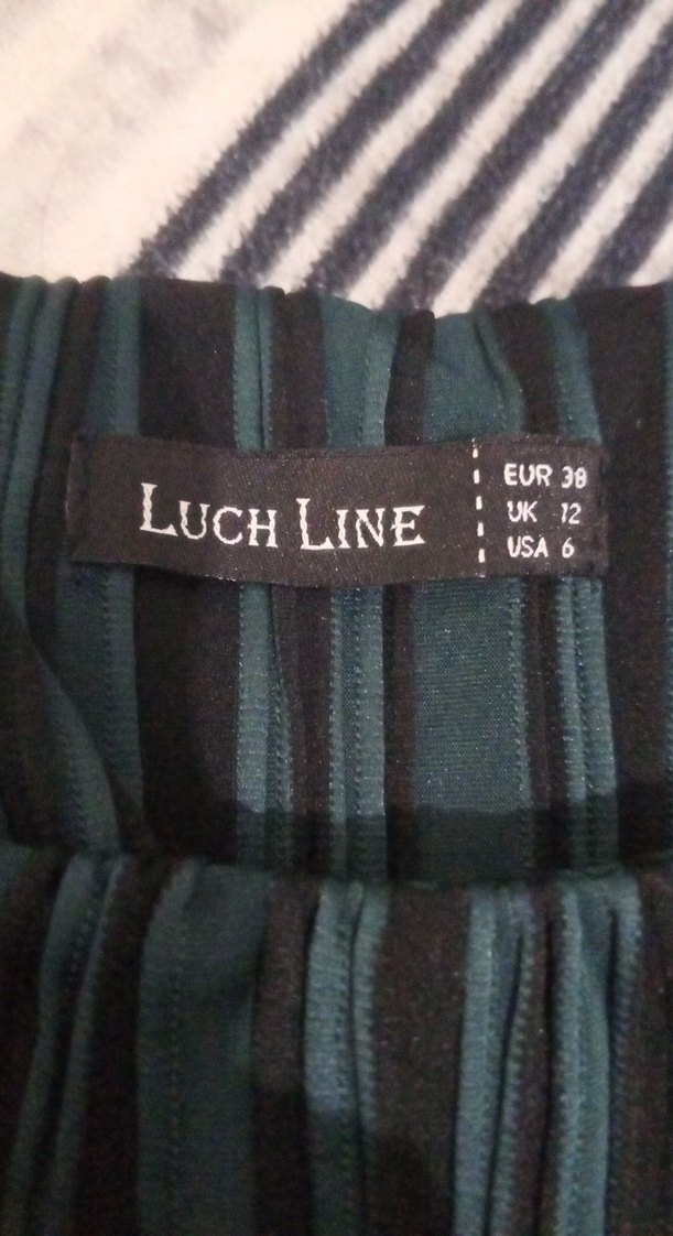 Uzun Pilili Siyah yeşil Kadın Triko Elbise - Görsel 5