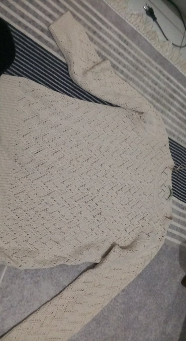 Gri Örgü Kadın Kazak - Görsel 4