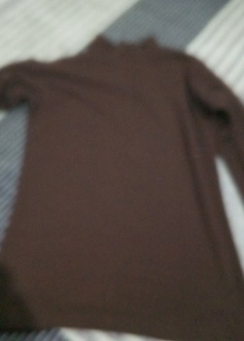 Kadın Kahverengi Boğazlı Triko bluz - Görsel 2