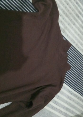 Kadın Kahverengi Boğazlı Triko bluz - Görsel 3