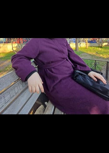 Uzun Mor Gotik Kadın kaban - Görsel 2
