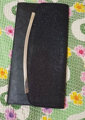 Kadın Siyah Simli Portföy Çanta - Görsel 2