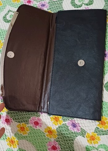 Kadın Siyah Simli Portföy Çanta - Görsel 4