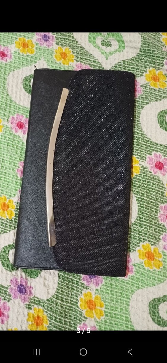 Kadın Siyah Simli Portföy Çanta - Görsel 2