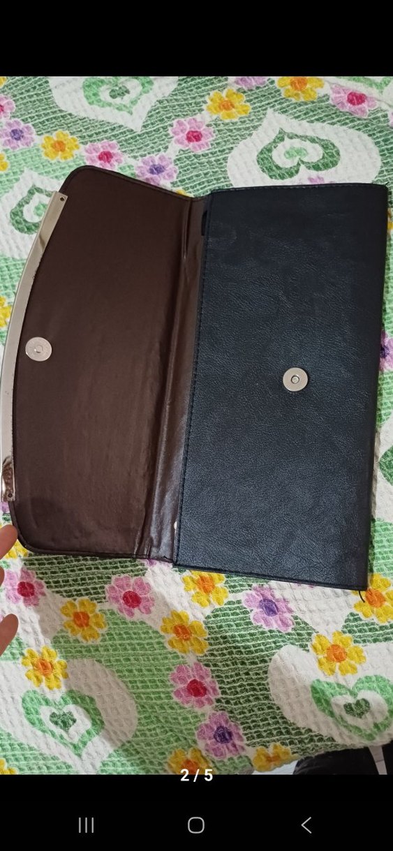 Kadın Siyah Simli Portföy Çanta - Görsel 4