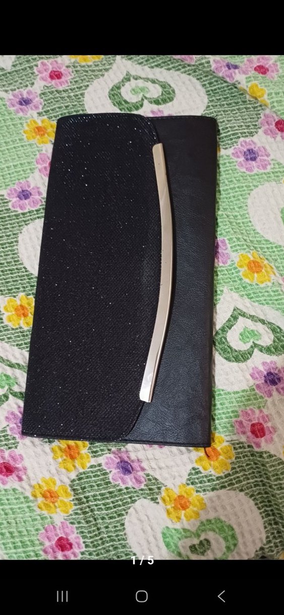 Kadın Siyah Simli Portföy Çanta - Görsel 3