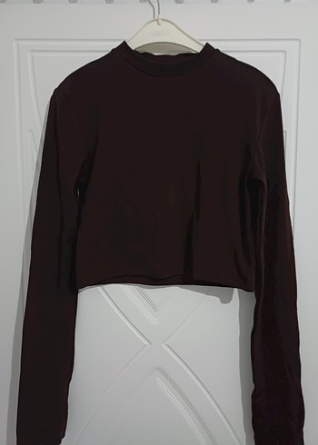 Kadın Kahverengi Süet Uzun Kollu Kazak - Görsel 2