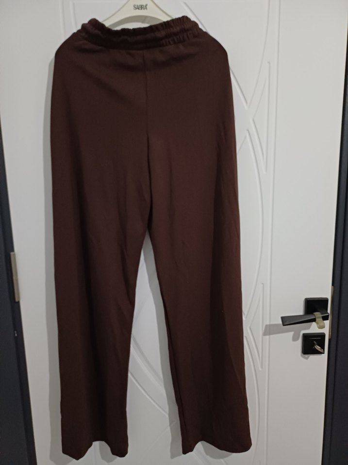 Kahverengi Kemerli Kadın Pantolon - Görsel 2