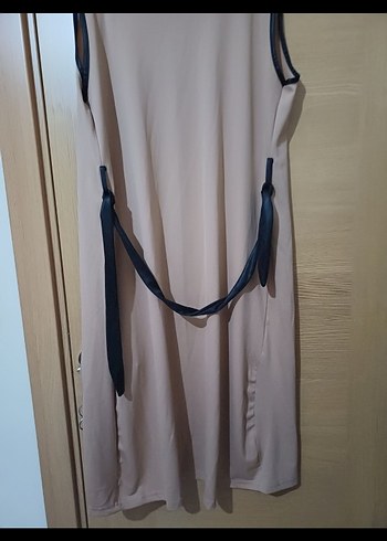 Kemerli Kamel Rengi Uzun Kadın Tunik - Görsel 4