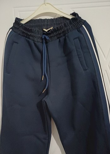 Kemerli Lacivert Kadın Eşofman Altı - Görsel 3