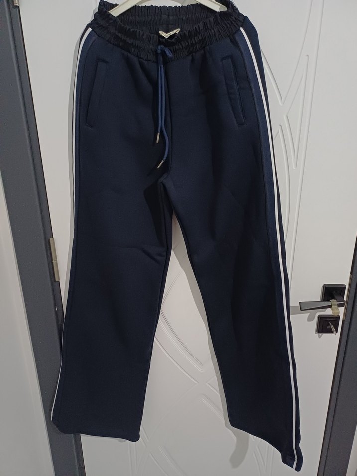 Kemerli Lacivert Kadın Eşofman Altı - Görsel 4