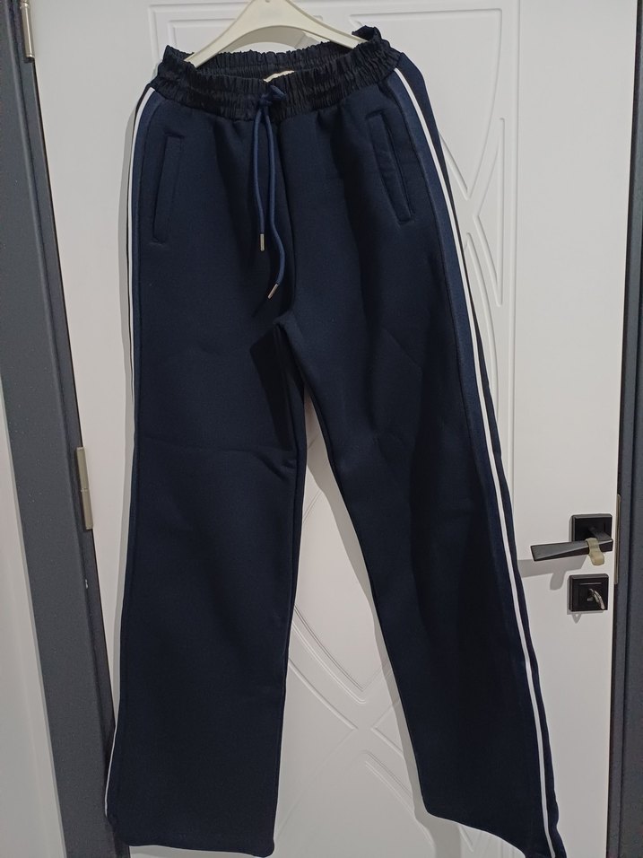 Kemerli Lacivert Kadın Eşofman Altı - Görsel 2