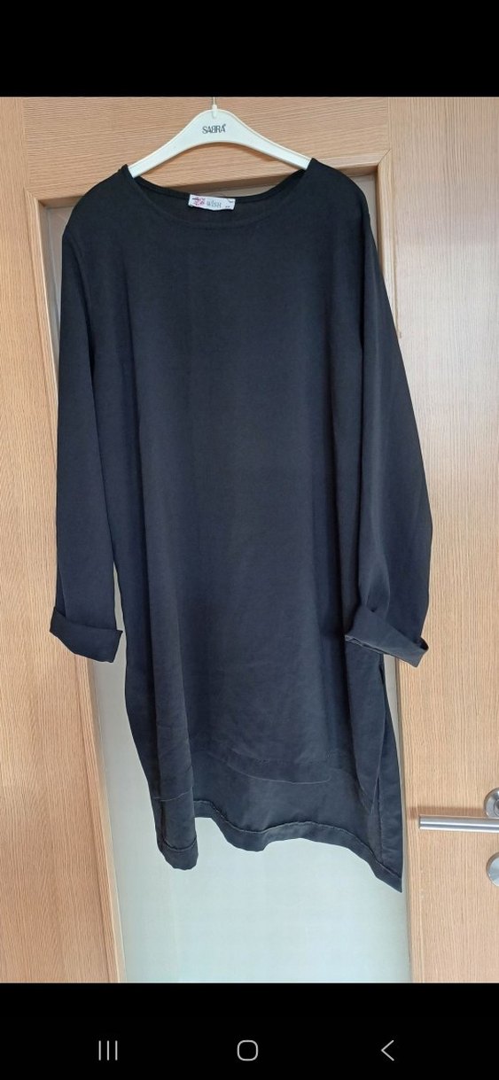 Kadın Lacivert Uzun Kollu Salaş Tunik - Görsel 2