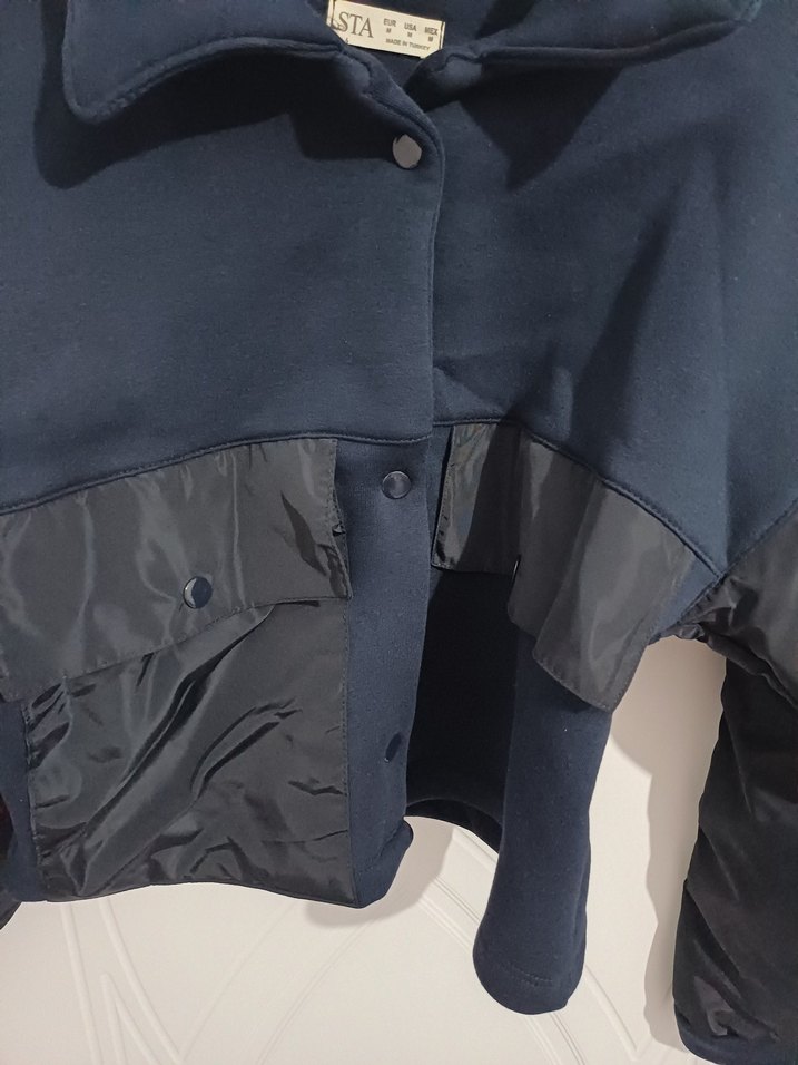 Düğmeli Siyah Kadın Ceket - Görsel 5